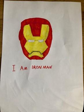 drawn picture of iron man 