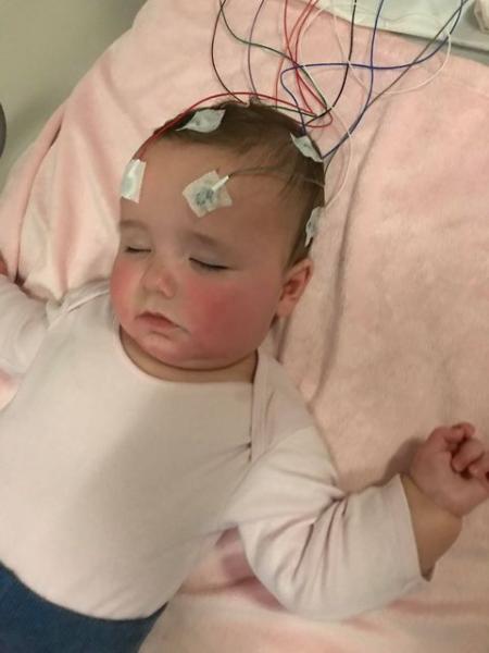 infant having an EEG